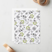 カブトムシ模様 ノートカード (正面/裏面インサイチュ)