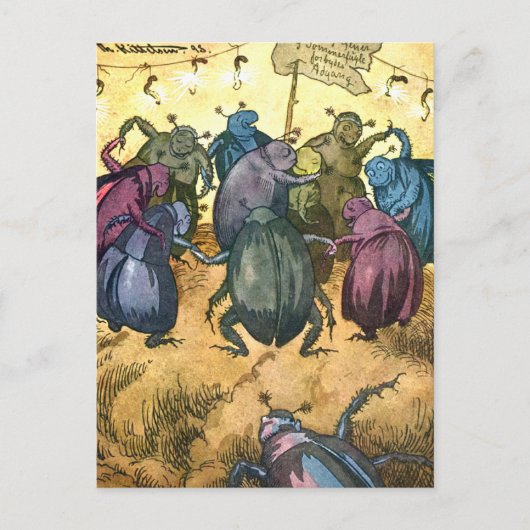 カブトムシ祝の真夏 ポストカード (正面)