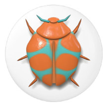 カブトムシ虫かわいいオレンジブルー