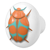 カブトムシ虫かわいいオレンジブルー セラミックノブ (右)