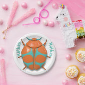 カブトムシ虫かわいい ペーパープレート (パーティー)