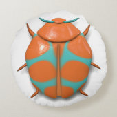 カブトムシ虫かわいい ラウンドクッション (裏面)