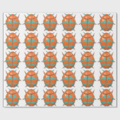 カブトムシ虫かわいい ラッピングペーパー (フラット)