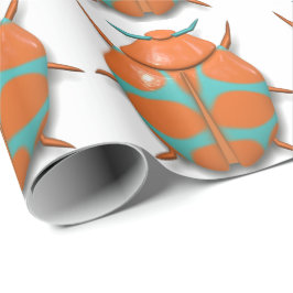 カブトムシ虫かわいい ラッピングペーパー