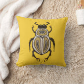 カブトムシ黄昆虫芸術 クッション (ブランケット)