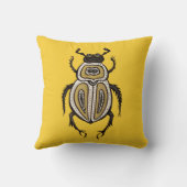 カブトムシ黄昆虫芸術 クッション (裏面)