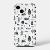 カブトムシ黒と白 iPhoneケース (裏面)