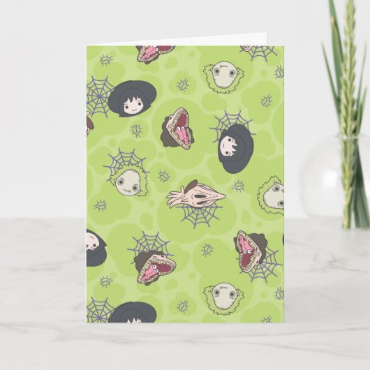 カブトムシ |かわいいチビ（小さくかわいく書いた感じ）トスパターン カード (正面)