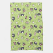 カブトムシ |かわいいチビ(小さくかわいく書いた感じ)トスパターン キッチンタオル (縦)