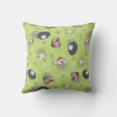 カブトムシ |かわいいチビ（小さくかわいく書いた感じ）トスパターン クッション (裏面)