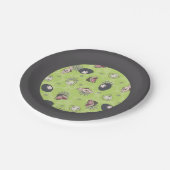 カブトムシ |かわいいチビ（小さくかわいく書いた感じ）トスパターン ペーパープレート (アングル)