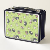 カブトムシ |かわいいチビ（小さくかわいく書いた感じ）トスパターン メタルランチボックス (裏面)