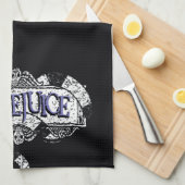 カブトムシ |カブトムシのロゴに巻き込まれたサンミズ キッチンタオル (四つ折り)