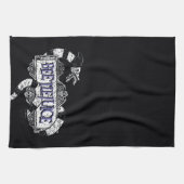 カブトムシ |カブトムシのロゴに巻き込まれたサンミズ キッチンタオル (横)