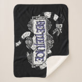 カブトムシ |カブトムシのロゴに巻き込まれたサンミズ シェルパブランケット (正面)