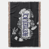 カブトムシ |カブトムシのロゴに巻き込まれたサンミズ スローブランケット (正面縦)