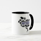 カブトムシ |カブトムシのロゴに巻き込まれたサンミズ マグカップ (正面右)