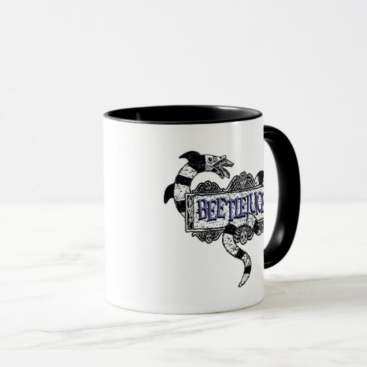 カブトムシ |カブトムシのロゴに巻き込まれたサンミズ マグカップ (正面右)