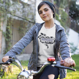 カブトムシ |カブトムシのロゴに巻き込まれたサンミズ Tシャツ