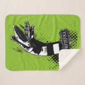 カブトムシ |サンドワームイラストレーション シェルパブランケット (正面(横))