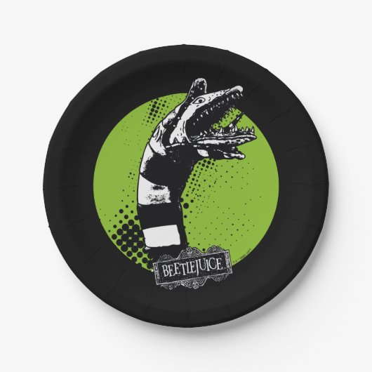 カブトムシ |サンドワームイラストレーション ペーパープレート (正面)