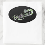 カブトムシ |ジュースをオンにする 楕円形シール (バッグ)