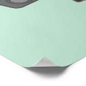 カブトムシ |チビ（小さくかわいく書いた感じ）リディア幽霊写真 ポスター (角)