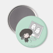 カブトムシ |チビ（小さくかわいく書いた感じ）リディア幽霊写真 マグネット (正面/裏面)