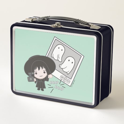 カブトムシ |チビ(小さくかわいく書いた感じ)リディア幽霊写真 メタルランチボックス (正面)