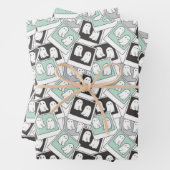 カブトムシ |チビ（小さくかわいく書いた感じ）リディア幽霊写真 ラッピングペーパーシート (インサイチュ)