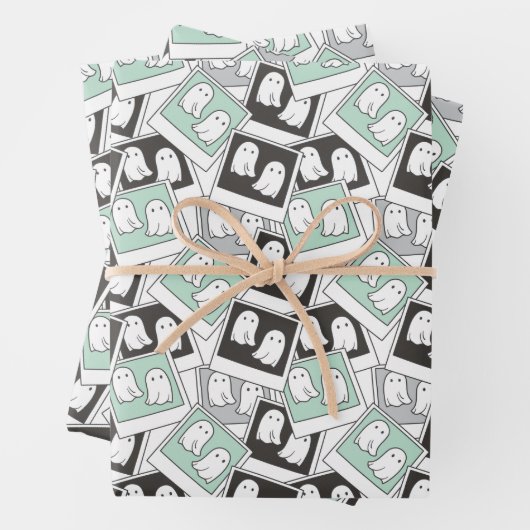 カブトムシ |チビ（小さくかわいく書いた感じ）リディア幽霊写真 ラッピングペーパーシート (インサイチュ)