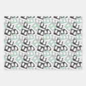 カブトムシ |チビ（小さくかわいく書いた感じ）リディア幽霊写真 ラッピングペーパーシート (正面)