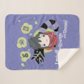 カブトムシ |チビ(小さくかわいく書いた感じ)リディア「奇妙で珍しい」 シェルパブランケット (正面(横))