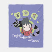 カブトムシ |チビ(小さくかわいく書いた感じ)リディア「奇妙で珍しい」 フリースブランケット (正面)