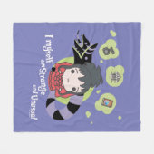 カブトムシ |チビ(小さくかわいく書いた感じ)リディア「奇妙で珍しい」 フリースブランケット (正面(横))