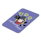 カブトムシ |チビ(小さくかわいく書いた感じ)リディア「奇妙で珍しい」 マグネット (左側)