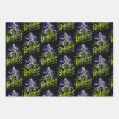 カブトムシ |墓石に座る ラッピングペーパーシート (正面3)