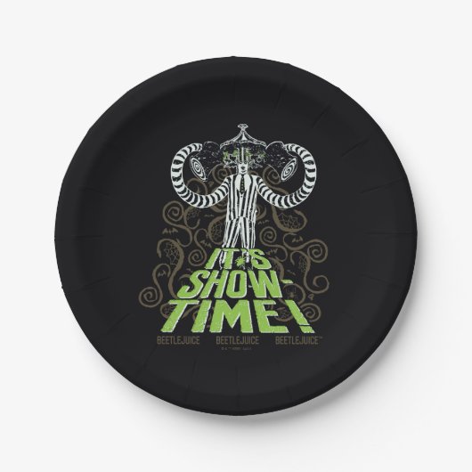 カブトムシ |時間の表示！ ペーパープレート (正面)