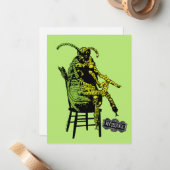 カブトムシ |椅子のカブトムシ ノートカード (正面/裏面インサイチュ)