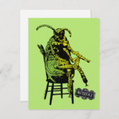 カブトムシ |椅子のカブトムシ ノートカード (正面/裏面)