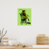 カブトムシ |椅子のカブトムシ ポスター (キッチン)