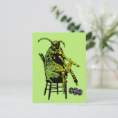 カブトムシ |椅子のカブトムシ ポストカード (スタンド正面)