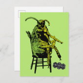 カブトムシ |椅子のカブトムシ ポストカード (正面/裏面)