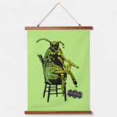 カブトムシ |椅子のカブトムシ 吊り下げ型タペストリー (正面)