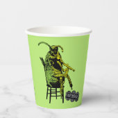 カブトムシ |椅子のカブトムシ 紙コップ (正面)