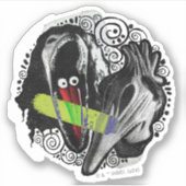 カブトムシ Adam & Barbara怖い シール (正面)