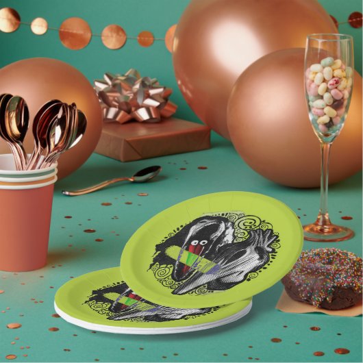 カブトムシ Adam & Barbara怖い ペーパープレート (複数)