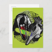 カブトムシ Adam & Barbara怖い ポストカード (正面/裏面)