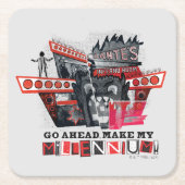 カブトムシ | Go Ahead Make My Millennium スクエアペーパーコースター (正面)
