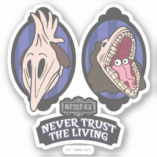 カブトムシ | Maitlands "生きる者を決して信用しない" シール (正面)